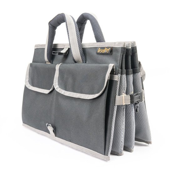 Indic Reflective Collapsible Car Boot Organizer – Waterproof Polyester, Heavy-Duty Storage Organiser for SUV & Sedan