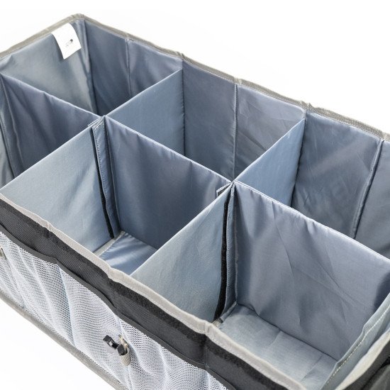 Indic Reflective Collapsible Car Boot Organizer – Waterproof Polyester, Heavy-Duty Storage Organiser for SUV & Sedan