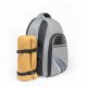 Indic Camping Picnic Backpack with Insulated Bottle Holder, Blanket Strap & External Pocket – Outdoor Travel Bag (16.5 x 14 x 7 in, 870 gm)