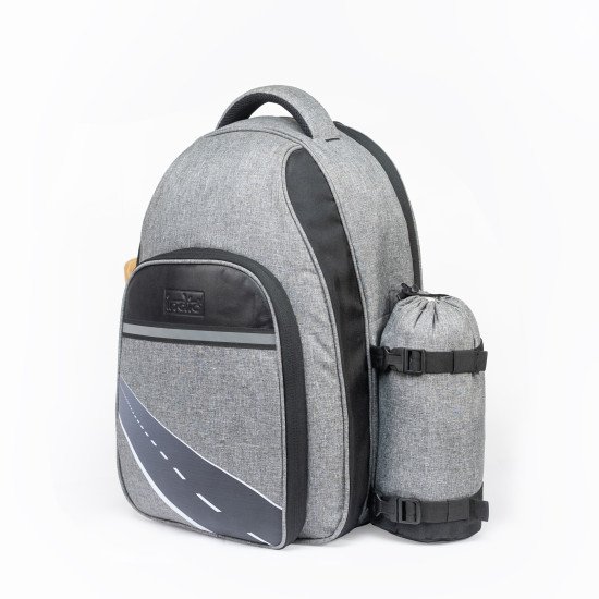 Indic Camping Picnic Backpack with Insulated Bottle Holder, Blanket Strap & External Pocket – Outdoor Travel Bag (16.5 x 14 x 7 in, 870 gm)