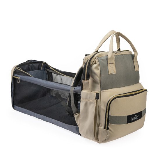 Indic Diaper Bag Backpack with Foldable Changing Station – Waterproof, Large Capacity Baby Bag for Newborns