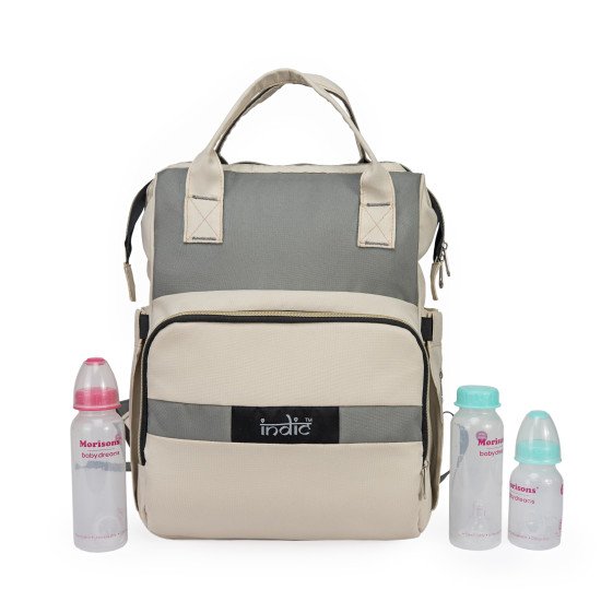 Indic Diaper Bag Backpack with Foldable Changing Station – Waterproof, Large Capacity Baby Bag for Newborns