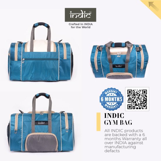 INDIC Insulated Gym Bag with Shoe & Food Compartment – Water Resistant, Multi-Pocket Travel Duffle