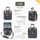 Indic Premium Beer Bag – 6 Bottle Insulated Cooler Tote with Shoulder Strap & Organizer Pocket