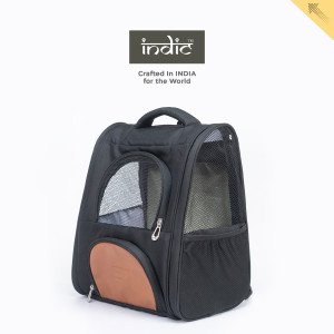 Indic Premium Soft Pet Carrier Backpack for Cats, Small Dogs & Rabbits – Airline Approved, Foldable, Breathable Travel Bag