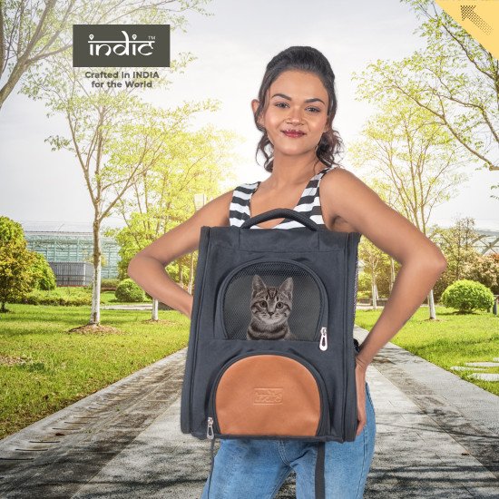 Indic Premium Soft Pet Carrier Backpack for Cats, Small Dogs & Rabbits – Airline Approved, Foldable, Breathable Travel Bag Indic Premium Soft Pet Carrier Backpack for Cats, Small Dogs & Rabbits – Airline Approved, Foldable, Breathable Travel Bag