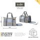INDIC Polyester Soft-Sided Pet Carrier Bag for Cats -Small Dogs & Rabbits – Soft-Padded Rigid Bottom Breathable, Foldable Travel Bag with ZAMAC Slider– 17L x11Wx12H inches